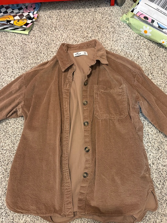 Hollister Jackets & Blazers - Hollister Light Brown Corduroy Shirt Jacket
